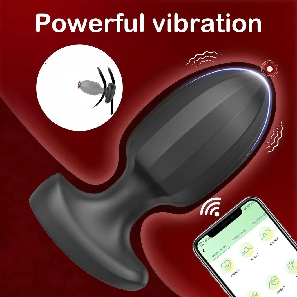 Vibrerende Butt Plug, Anal Plug Voksen Sexleketøy For Kvinner, Anal Vibrator Stimulator Anal Leker For Kvinner Menn Voksen Nybegynnere Glede