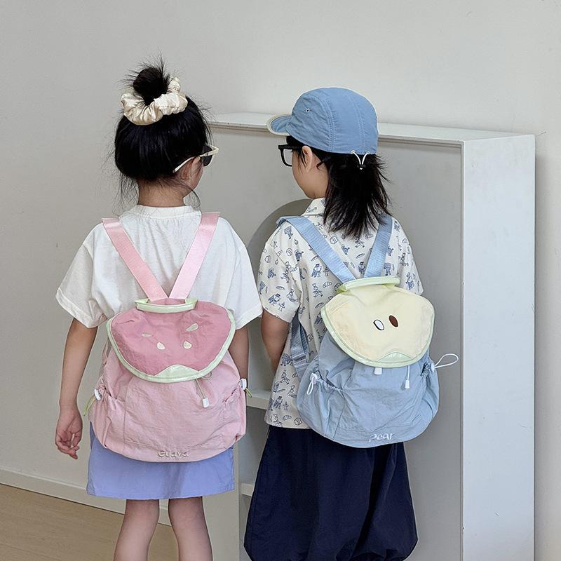 Children's summer contrasting color mini backpack girls new primary school students cute kindergarten schoolbag flow