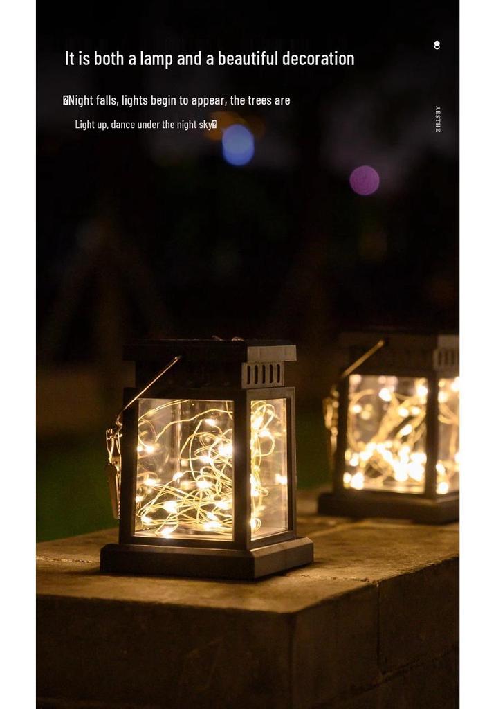 Waterproof Solar Lantern: Outdoor Table & Garden Décor with Night Light