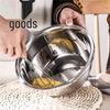 Bol Multiusage en Acier Inoxydable pour Mélanger, Laver, Cuisiner et Pétrir - Grand, Conception à Bord Roulé pour Usage en Cuisine