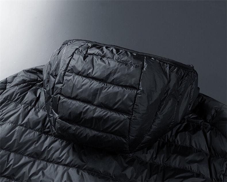 Men's Hooded Lightweight Down Jacket - 2025 Autumn/Winter White Duck Down