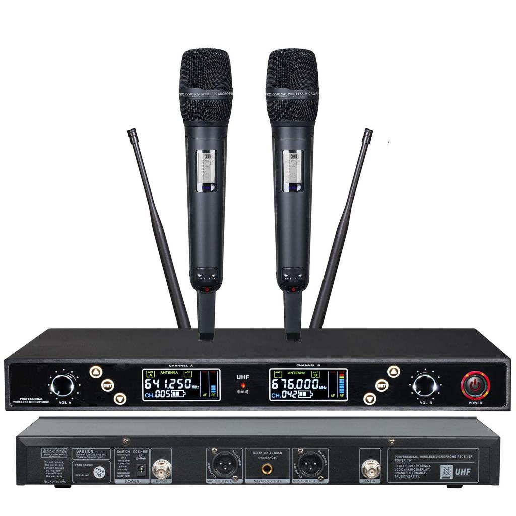 U-Band Infrared Wireless Handheld & Lavalier Microphone Set for Conferences