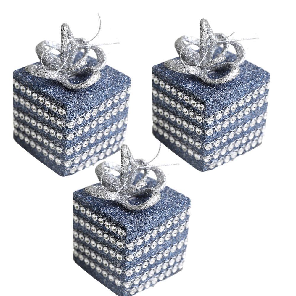 

Небьющиеся Рождественские Пенопластовые Шары с Блестками Подвеска Синие Украшения для Рождественской Елки Детские Подарки Style 6