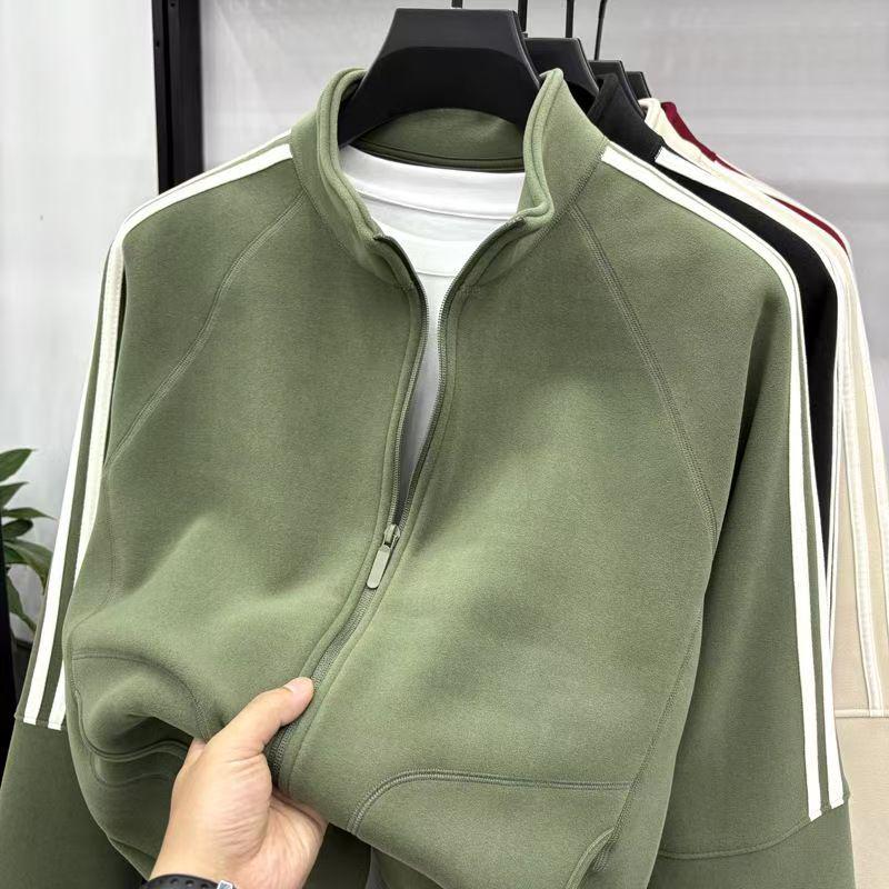 Men s Cozy Fleece-Lined Hoodie Jacket for Fall/Winter 3XL
