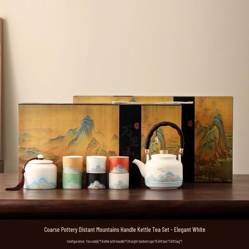Palace Museum  Thousands of Rivers and Mountains  Ceramic Kung Fu Tea Set