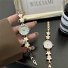 Fashion Versatile Women's Small and Cute Star Steel Band Quartz Watch Women High Quality Silver Wristwatch Vintage Female Clock
