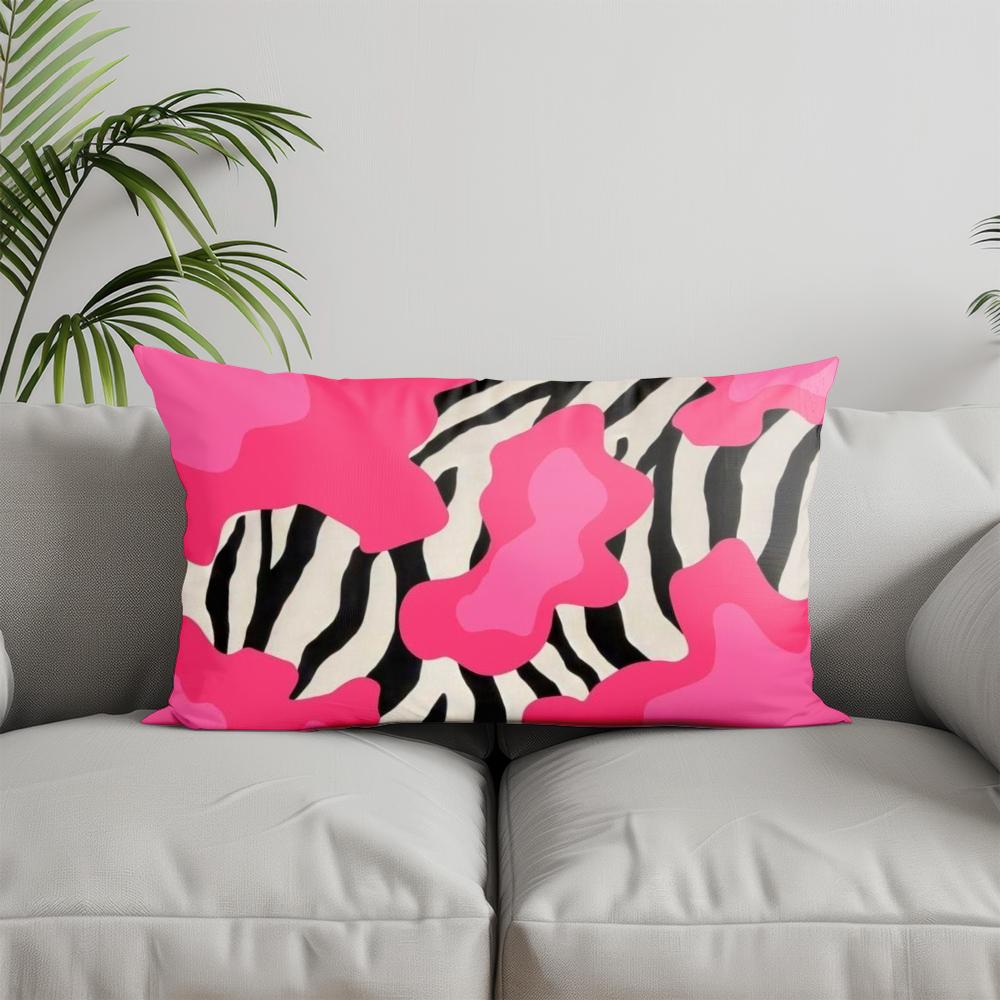Home Decor Colorful Patterned Pillow Covers Suitable For Sofa Bedroom Car Pillow Cover Cushion Rectangular Back Cushion