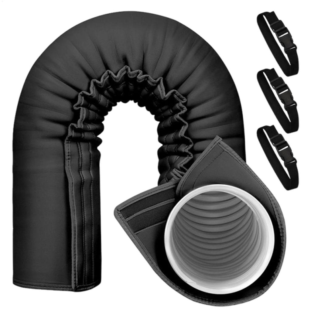Portable Air Conditioner Hose Cover AC Hose Insulation Sleeve Foldable Washable Duct Vent Accessories with 3 Adjustable Buckle