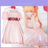 Traje de Cosplay Asuka Langley de New Century Evangelion por Xingzhiyuan Vestido Rosa Floral Conjunto