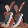 Nóż szefa kuchni ze stali nierdzewnej Nóż do patroszenia Tasak rzeźnicki Ręcznie kuty Młotkowane noże kuchenne Nóż do krojenia owoców