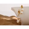 Yhpup Stainless Steel Natural Pearl Drop Earrings Charm Metal Gold Geometric 18 K Plated Jewelry Boucle D'Oreille Femme New