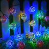 LED Moroccan Hollow Metal Ball String Lights Solar Powered-Perfect for Wedding,Party,Birthday,Garden/Yard Outdoor Decorative/decor for room