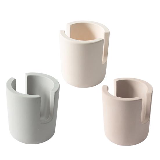 Lot De 2 Plateaux D'évier En Diatomite - Absorbants, Séchage Rapide - Porte-Savon, Dessous De Verre - Blanc Et Gris - 2