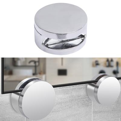 4Pieces Wall Mounted Mirror Holders Sturdy Zinc Alloy Clip for Secure and Easy Installation On Various Surfaces