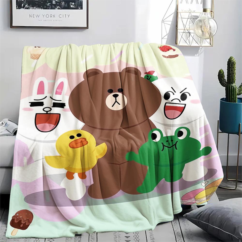 LINE FRIENDS Cute Style Blanket, Warm Throw for Home Decor, Great Gift for Kawaii Lovers.chl