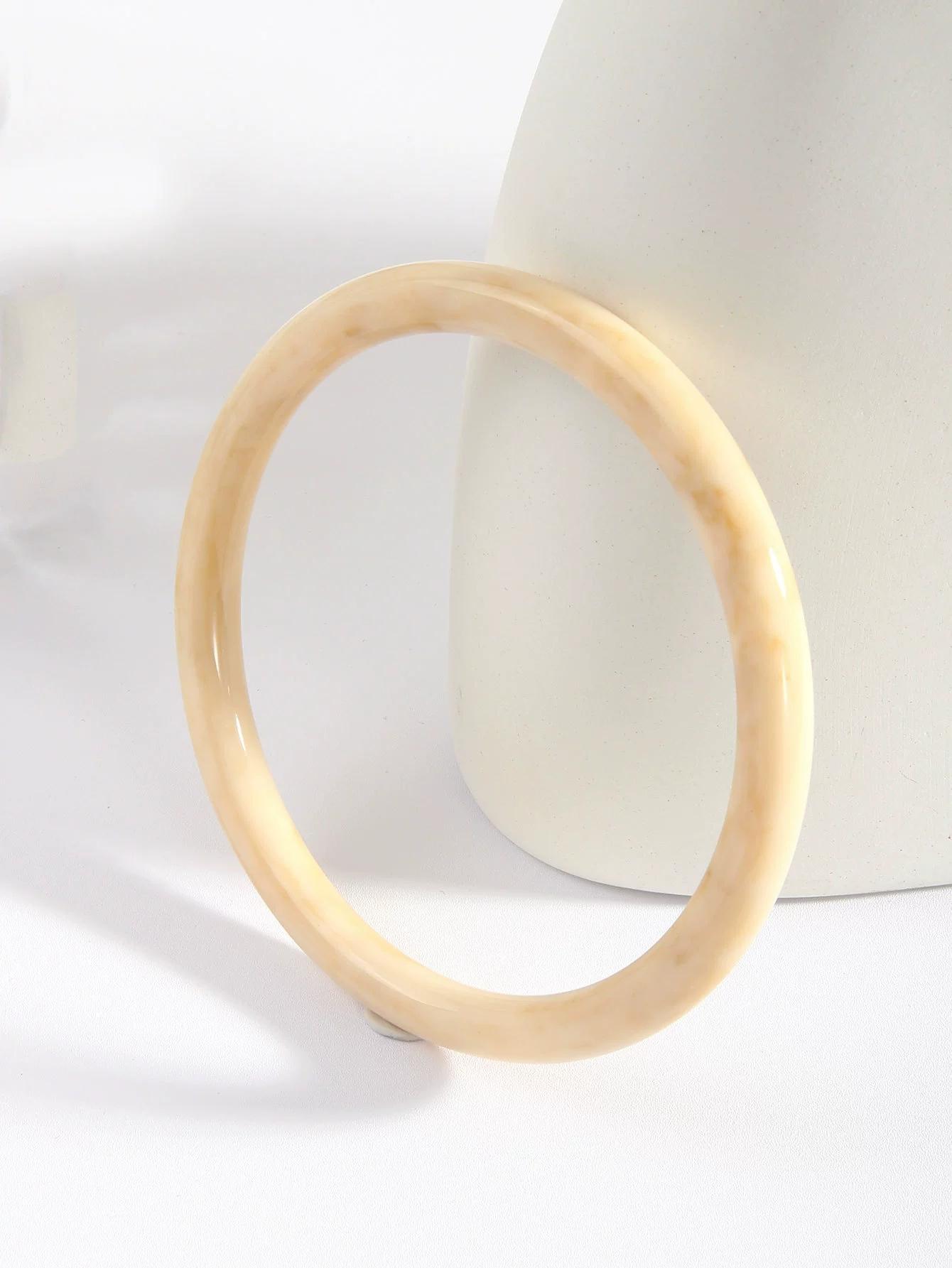 

Vintage Beige Amber Geometric Round Resin Acrylic Cuff Bangle Bracelet for Women Girl Boho Fashion Party Wrist Jewelry Gifts