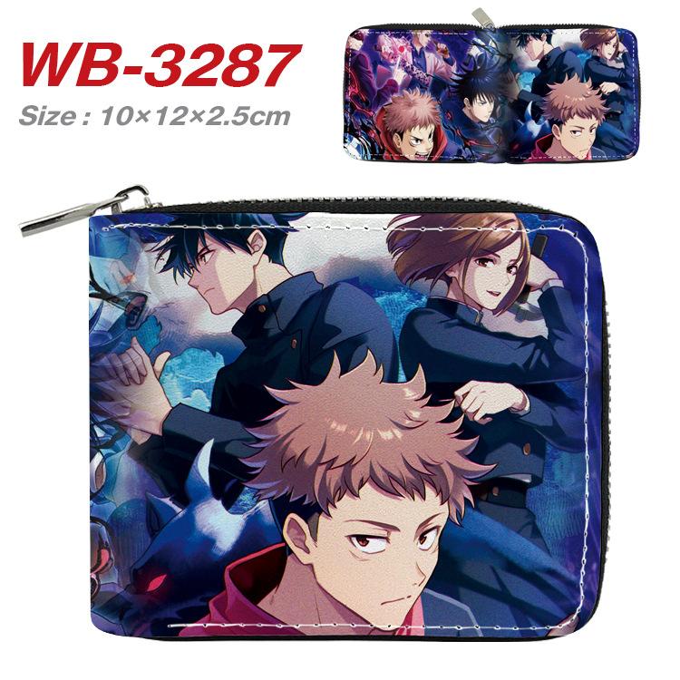 Jujutsu Kaisen Short Wallet Anime Cartoon Leather Bifold Card Holder Coin Purse for Students Men Women