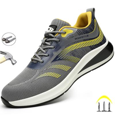 Neue Mode Herren Sicherheitsschuhe Stahlkappe Sneaker Leicht Anti-Smash Anti-Puncture Herren Atmungsaktive Arbeits-Sicherheitsschuhe