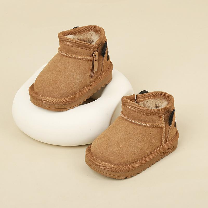 

Детские зимние ботинки из матовой кожи для малышей и малышей Зимние теплые ботинки из бархата для мальчиков и девочек из хлопка factory order price 15-19 whole pieces (120 pairs) верблюд