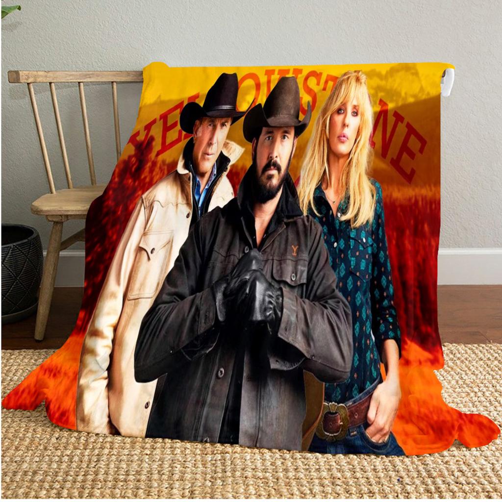 Yellowstone: Western Conflict Plüschdecke Weich Bequem Ganzjahresdecke Sofa Büro Nickerchen Decke Outdoor Reise Überwurf Perfektes Geschenk