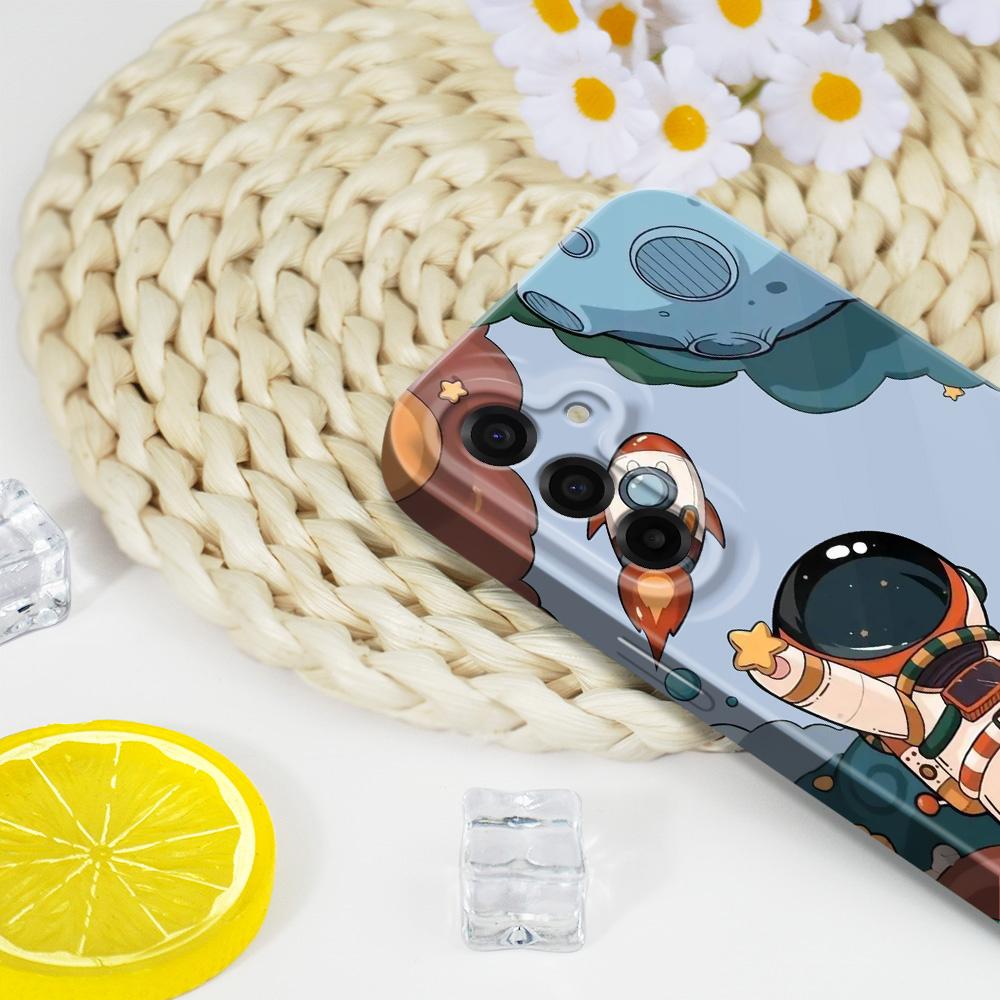 Flying Astronaut Phone Case For Samsung Galaxy A57 A37 A17 A56 A36 A26 A16 A06 A55 A35 A25 A15 A05 4G 5G Film Hard Cover