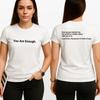 Du bist genug T-Shirt Lieber Mensch hinter mir Lustiges Zitat Vorder- und Rückseite Aufdruck Oberteil