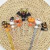 7-Piece Halloween Straw Cap Set with 10mm Dust Plugs - Decorative Accessories for Parties