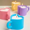 DIY Liebesherz Tasse Silikonform Valentinstag Geschenke Henkel Teetasse Gips Harz Kerzengefäß Gussformen Handgemacht Heimdeko