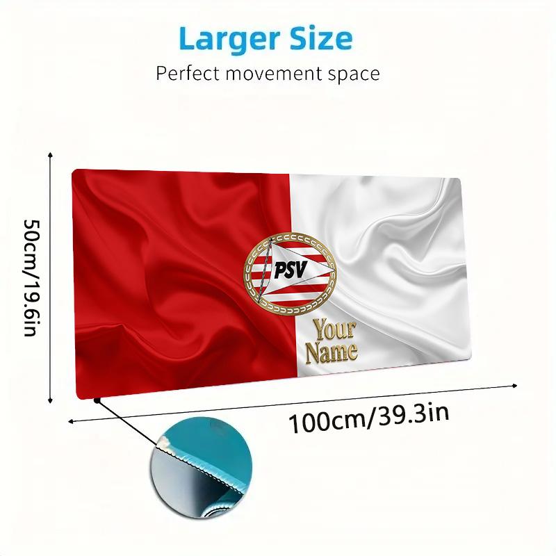 Pheilips Sport Custom Name Large Size Mouse Pad Large Gaming Table Cushion Non-slip Laptop Tablet Big Mousepad XXL Mat Mini PC Playmat With Lock edge