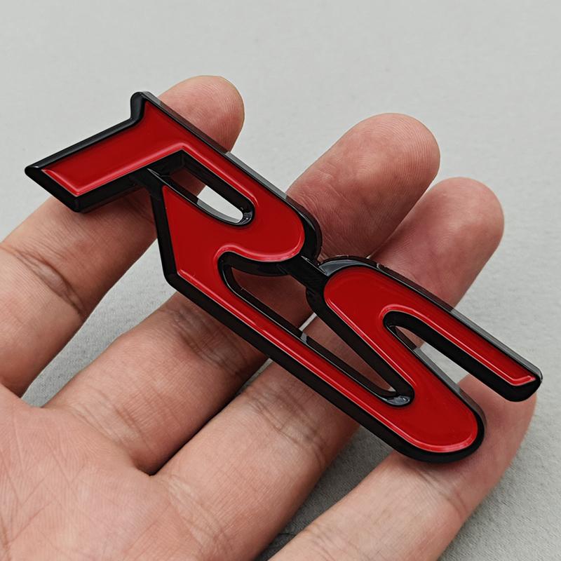 3D ABS Car Sticker Logo RS Letters Rear Trunk Emblem Badge For Chevrolet Road Sport Cruze Camaro Trax Blazer Malibu Accessories