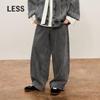 LESS 2024 Fall Straight-Leg Washed Denim Jeans