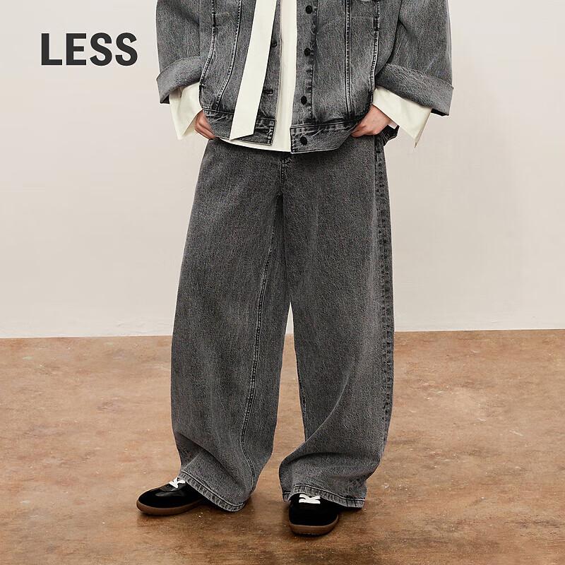 

LESS 2024 Fall Straight-Leg Washed Denim Jeans S