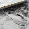 Small Eggplant Titanium Steel Snake Bone Necklace Summer Simple Design Feeling Damp Collarbone Chain Cold Wind Accessories Pendant