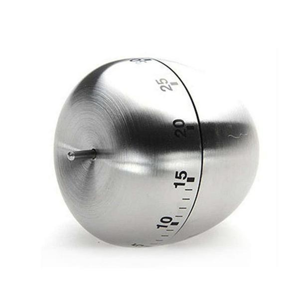 Kitchen Supplies Stainless Steel Egg Clock Kitchen Timer Alarm Count Up Down Clock 60 Minute Countdown Cooking Timer