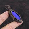 Lapislazuli Anhänger Kupferdraht umwickelter Edelsteinanhänger Lapislazuli Schmuck Kupferdraht Wickelschmuck Handgefertigter Anhänger Geschenk zur Verlobung