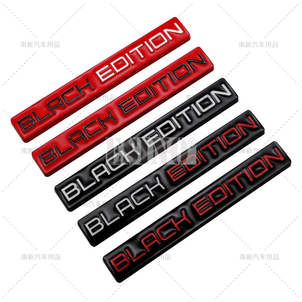 Car Styling 3D Black Edition Decorative Metal Adhesive Emblem Rear Trunk Badge Fender Sticker Body Decal Car Accessories