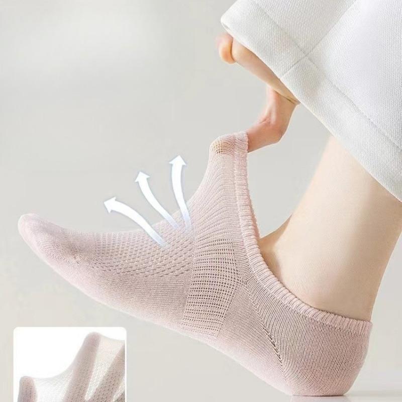 Summer Boneless Socks, Women's Boat Socks, Thin Shallow-mouthed Invisible Socks, Anti-slip and Non-dropping, and Mesh Breathable Short Socks