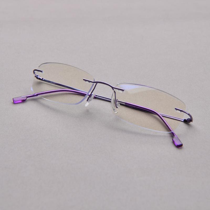 Klassische randlose Lesebrillenfassungen Ultraleichte randlose Brillen Ultraleichte Memory-Gold-Rahmenbeschichtung Gläser Unisex