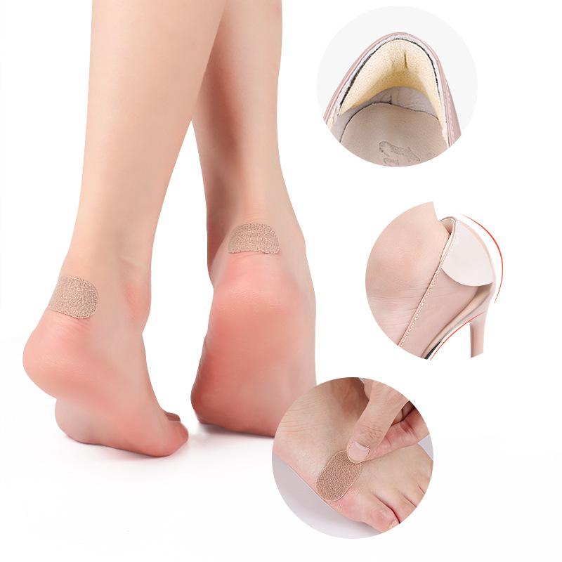Fersenpflaster-Set High Heels Weich Verschleißschutz Anpassung und Anti-Rutsch Halbe Größe Samtstoff Multifunktional Zufälliges Pflaster