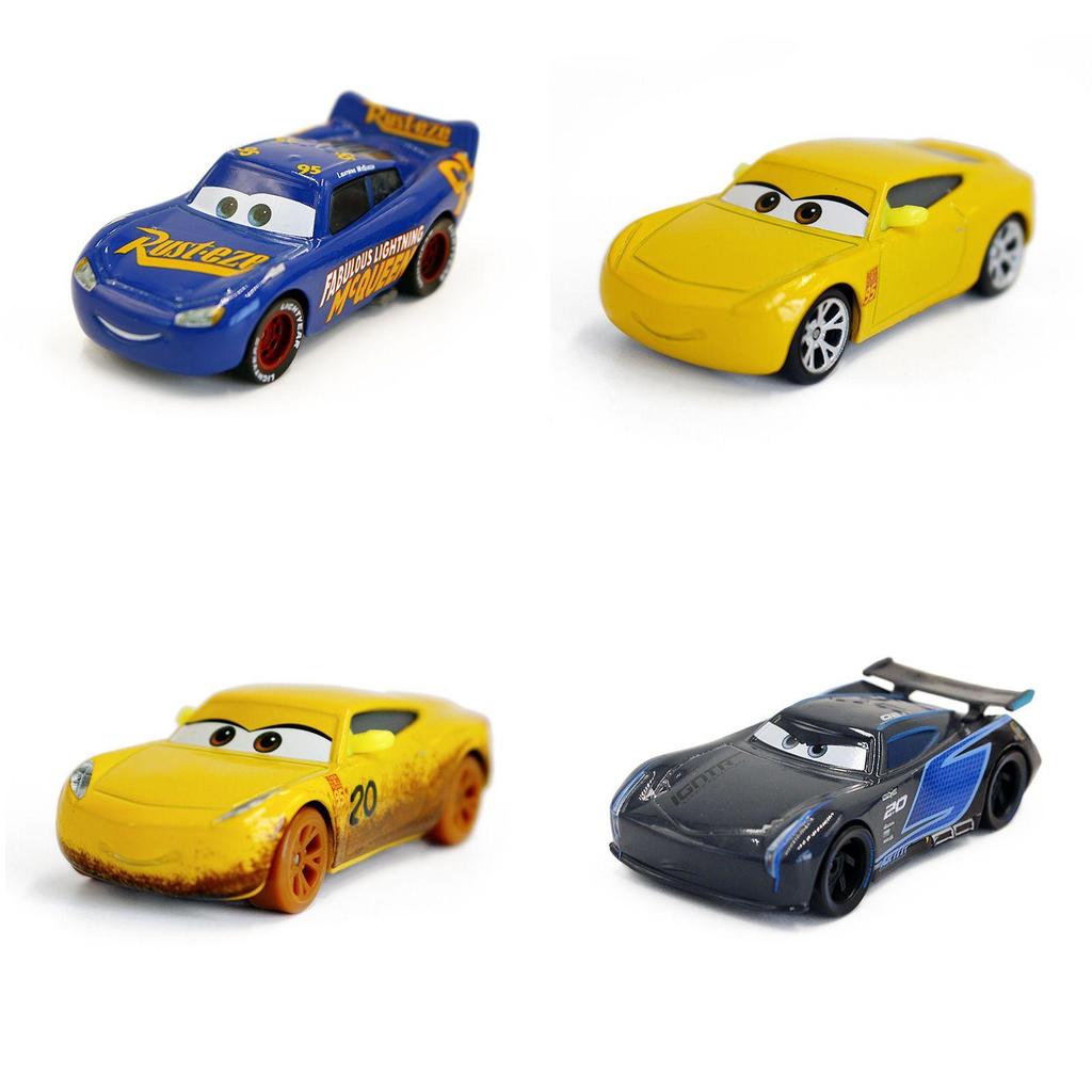 Modellino Dettagliato Auto 3 Campione Saetta McQueen Black Storm Jackson 51 in Lega per Bambini