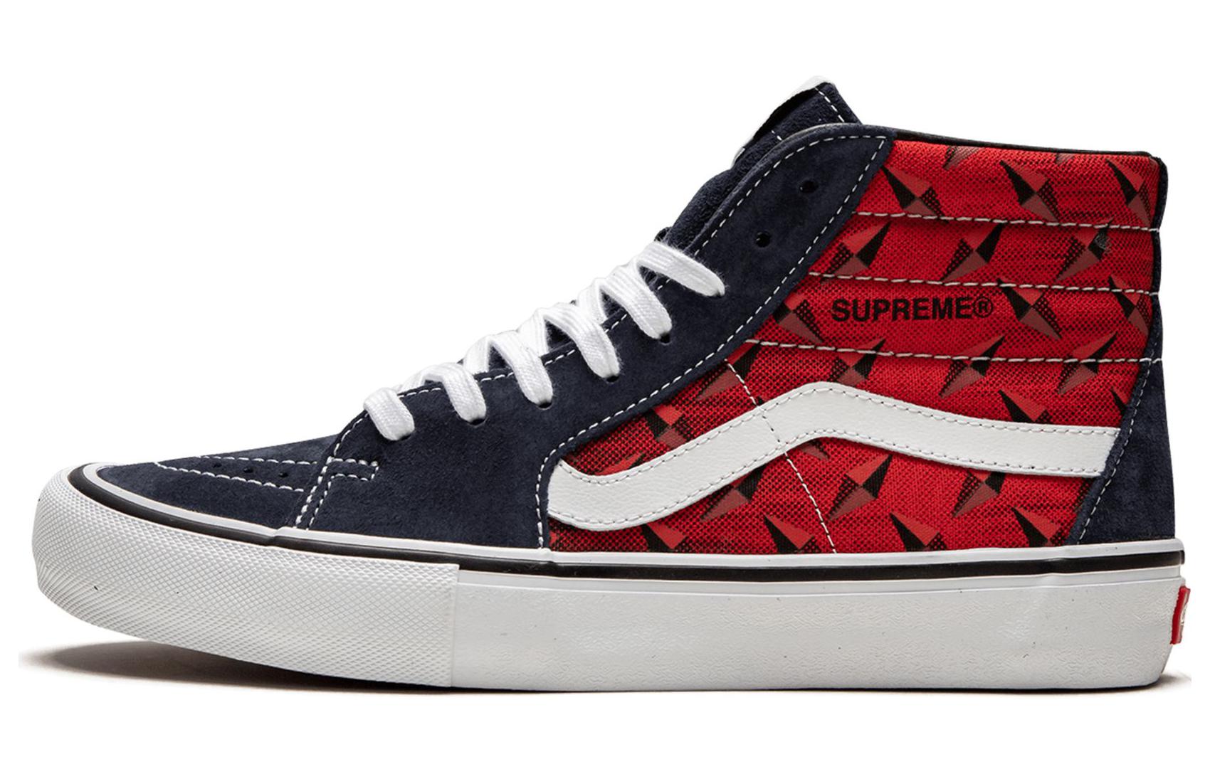 Sk8 Supreme x Sk8 Vans-Hi Pro Алмазная клетка Темно-синий Красный VN0A45JDTEC 41