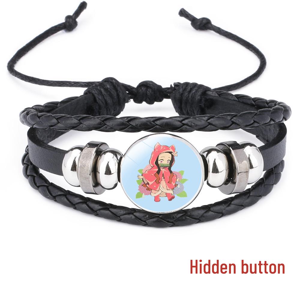 Demon Slayer Zeitjuwel Rindsleder Verstellbares Armband