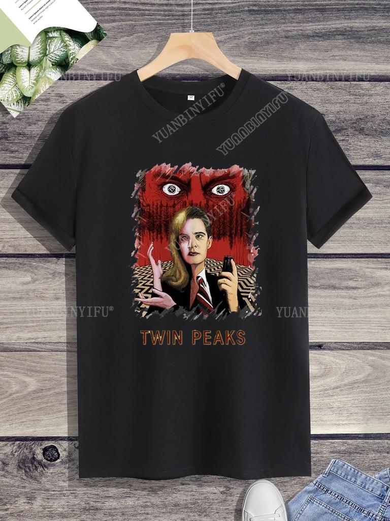 Hipster Twin Peaks Printed Unisex Shirt Loose T-shirt Top Short Sleeve O-neck Street Hot Sale