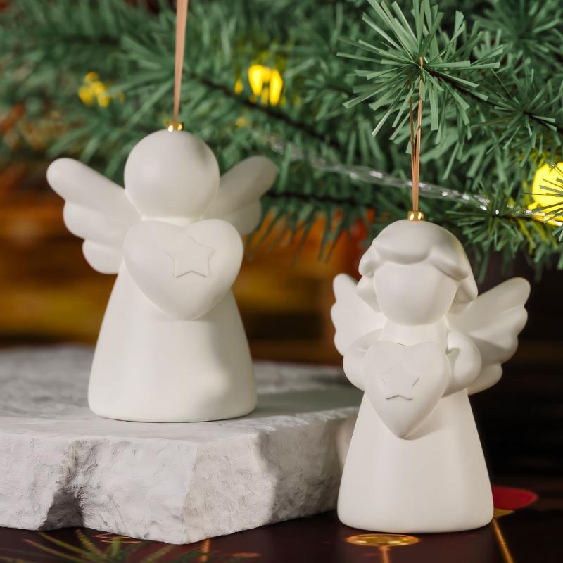 Heart Wings Angel Silicone Scented Candle Mold Diy Girl Sculpture Gypsum Home Decor Handmade Human Resin Mold For Birthday Gifts