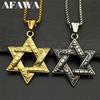 Je Star David Pendant Necklace for Men Women Stainless Steel Gold Silver Color Israel Hexagram Necklace Amulet Jewelry Gift