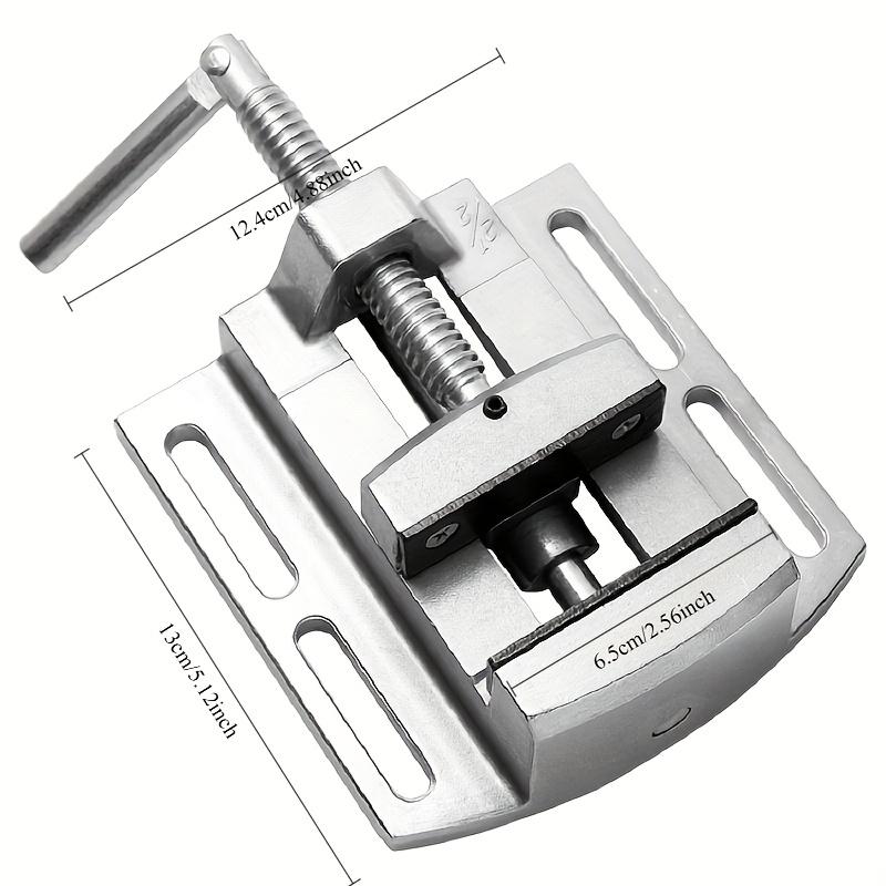 Lightweight Aluminum Alloy 6.35 Cm Flat Clamp Fixture Drill Presses Durable Metal Manual Horizontal Clamp with Spring Mechanism