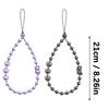 Stylish Beaded Phone Wrist Strap Adjustable Lanyard Strong ABS Rope & Pearls Design Mobile Phone Lanyard For Smartphones