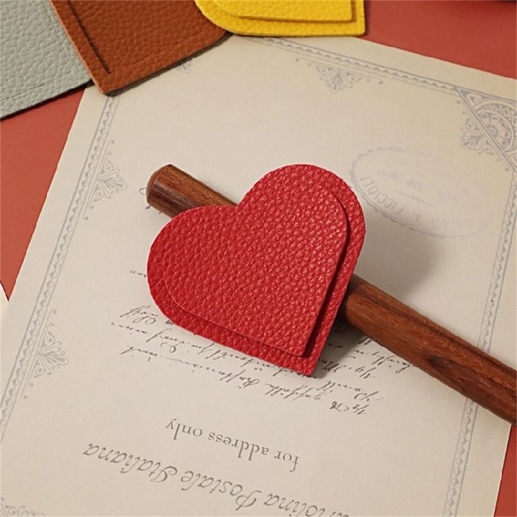 10 Pcs Bible Bookmarks Heart Shaped Page Markers PU Leather Bookmarks Simple Book Markers Creative Bookmarks for Reading