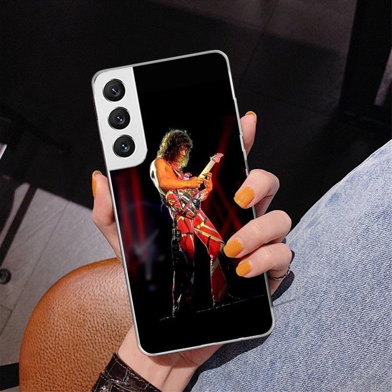 Eddie Van Halen Graphic Guitar Phone Case For Samsung Galaxy S24 S25 Edge S26 Ultra S23 S22 S21 Plus S20 FE + Personalized Print