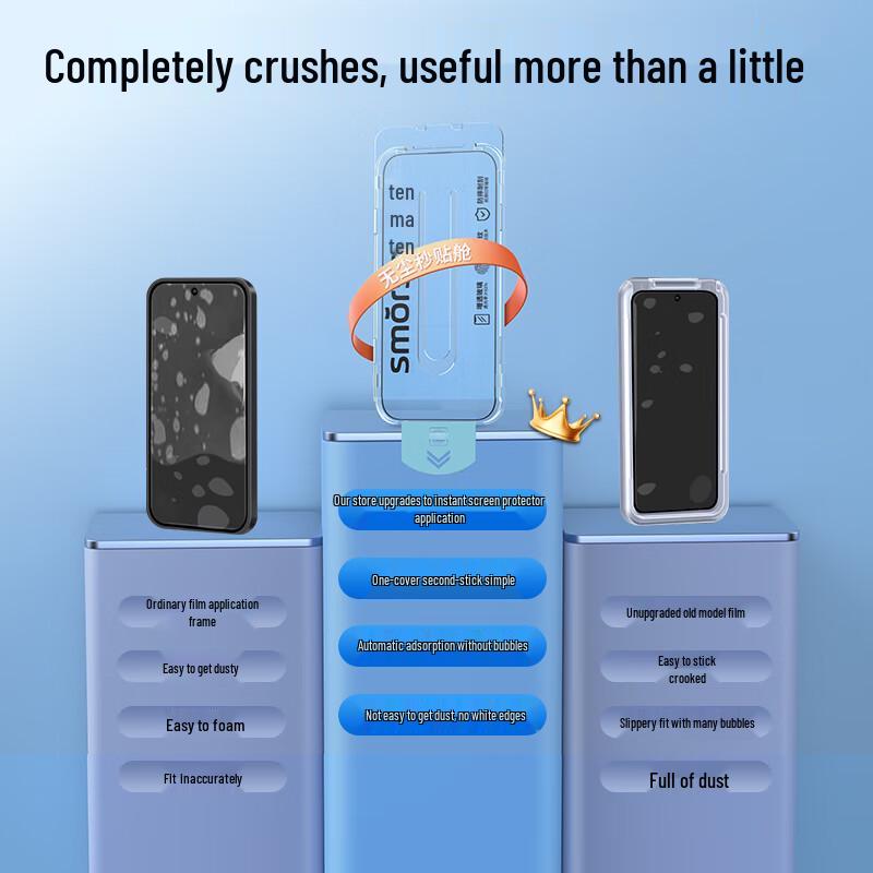 Smorss iPhone 15 Pro Max Tempered Glass Screen Protector